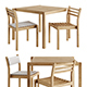 AH902 and AH501 Outdoor Dining Set by Carl Hansen - 3DOcean Item for Sale